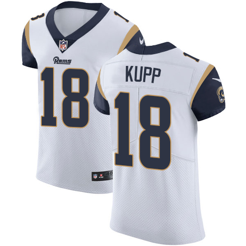 Nike Rams #18 Cooper Kupp White Men's Stitched NFL Vapor Untouchable Elite Jersey - Click Image to Close